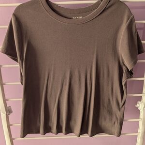 Old Navy Women's Purple Taupe Short Sleeve Tee